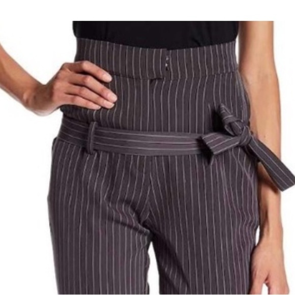 TOV Striped High Waisted Pants, Grey, Size 42, EUC - Picture 4 of 11